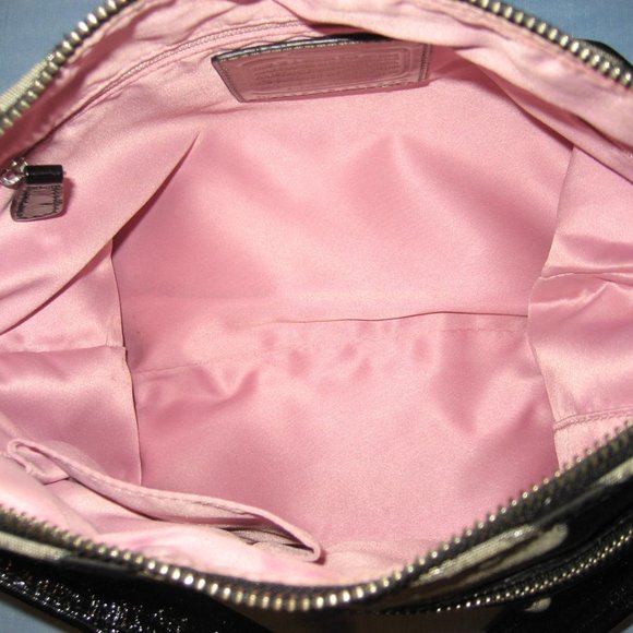 Authentic COACH Poppy Moonlight Crossbody Signature Bag, Black Gray #17047 - Picture 8 of 13